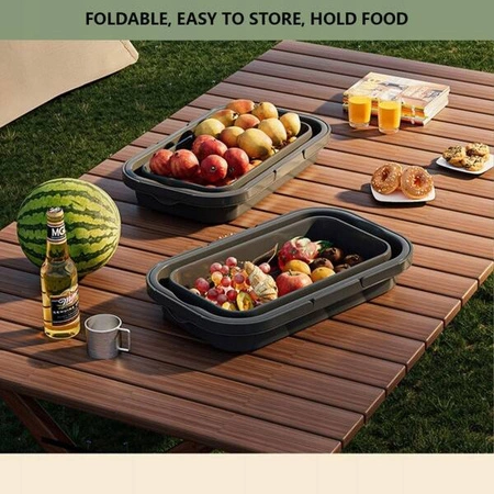 ECARLA kosz piknikowy składany Szary KP03SZ