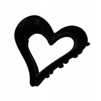 ECARLA spinka do włosów Velvet 6,5x6cm Czarna SP378CZ