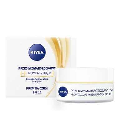 NIVEA 55+ Przeciwzmarszczkowy + Rewitalizujący krem na dzień 50ml