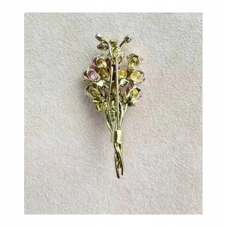 ECARLA broszka ozdobna Bukiet Róż BZ165