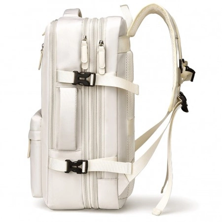 ECARLA plecak podróżny, kabinowy, wodoodporny z USB Beżowy PL175