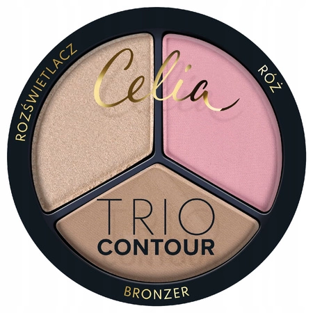 CELIA Trio Contour zestaw do konturowania twarzy w pudrze 01 7,5g