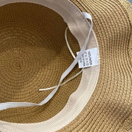 ECARLA kapelusik i torebka słomkowa, dziecięca Boho Wisienki 52cm CZ44