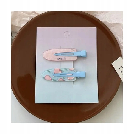 ECARLA zestaw spinek do włosów 2szt Peach Brzoskwinie SP393