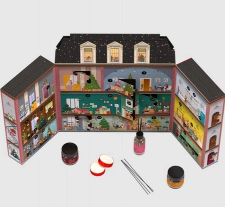 HISKIN Merry Christmas kalendarz adwentowy świeczki, dyfuzor, zapałki Kamienica