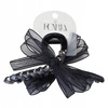 ECARLA spinka-klamra do włosów z serduszkami i kokardą Czarna SP343CZ