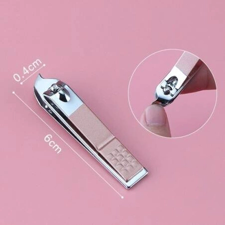 ECARLA zestaw akcesoriów do manicure w etui Różowa Świnka AK07