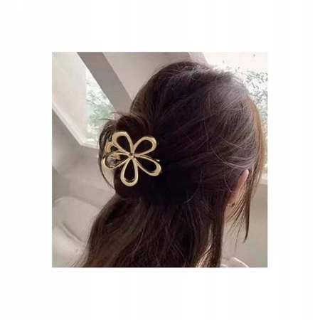 ECARLA klamra do włosów klamra metalowa Złoty Kwiat SP324Z