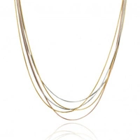 ECARLA naszyjnik ze stali szlachetnej pozłacanej ŻMIJKI Złoto i Srebro NST2089