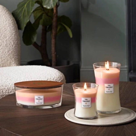 WOODWICK Hearthwick Trilogy świeca w słoiku elipsa BLOOMING ORCHARD 453g