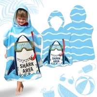 ECARLA ręcznik plażowy pelerynka dziecięca Shark Area PEL02WZ3