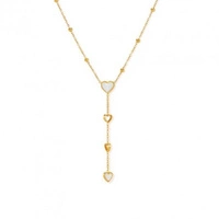 ECARLA naszyjnik ze stali szlachetnej pozłacanej zwisający SERCE NST2151