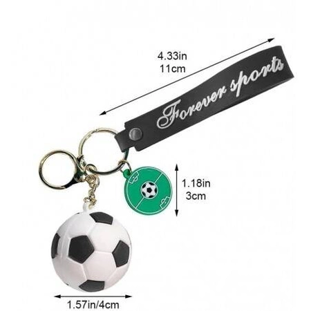 ECARLA brelok do kluczy Piłka nożna Czarny BRL330CZ