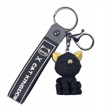ECARLA brelok do kluczy KOT Czarny BRL235