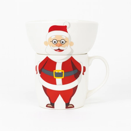 ECARLA kubek świąteczny 350ml - zestaw z miseczką 400ml KB35WZ1