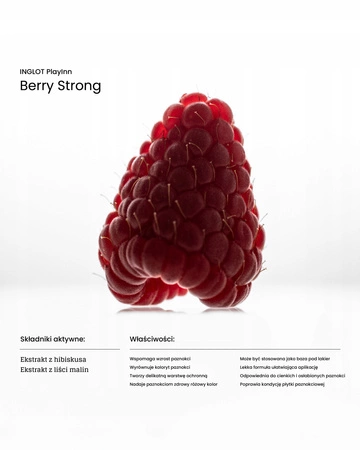 INGLOT Playinn odżywka do paznokci 28 Berry Strong 15ml