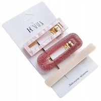 ECARLA zestaw spinek do włosów Róż 3szt SP215