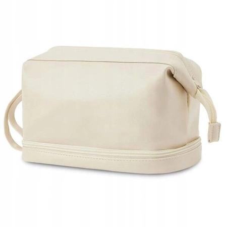 ECARLA kosmetyczka rozkładana 2w1 Kremowa KS106K