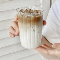 ECARLA szklanka ryflowana do kawy, drinków 420ml SZK54 1szt