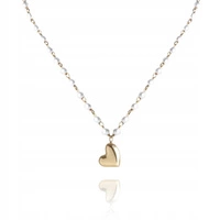 ECARLA naszyjnik ze stali szlachetnej pozłacanej SERCE perełki NST2054