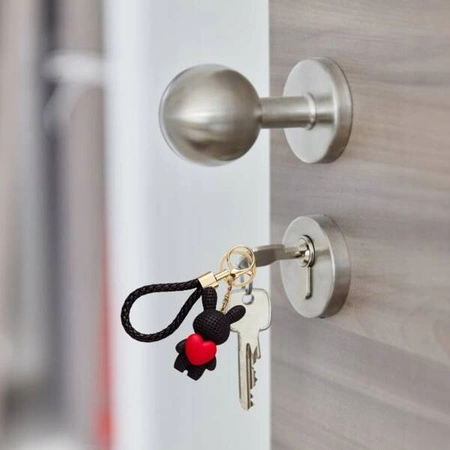 ECARLA brelok do kluczy Miś z sercem Czarny BRL226