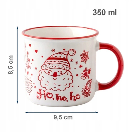 ECARLA kubek świąteczny z uchem MIKOŁAJ 350ml KB12