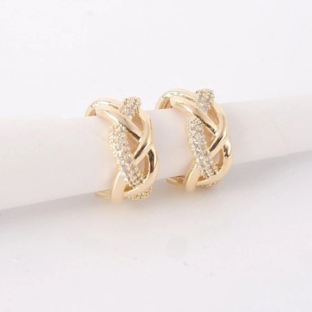 ECARLA kolczyki ze stali szlachetnej platerowanej 14k złotemWARKOCZ KST3327