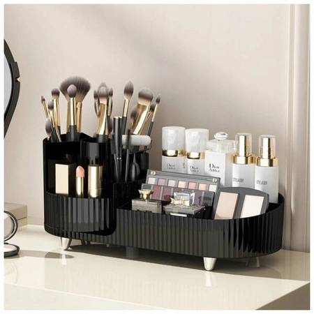 ECARLA organizer na pędzle i kosmetyki obrotowy 34,5x14,7x14,3cm Czarny CB56CZ