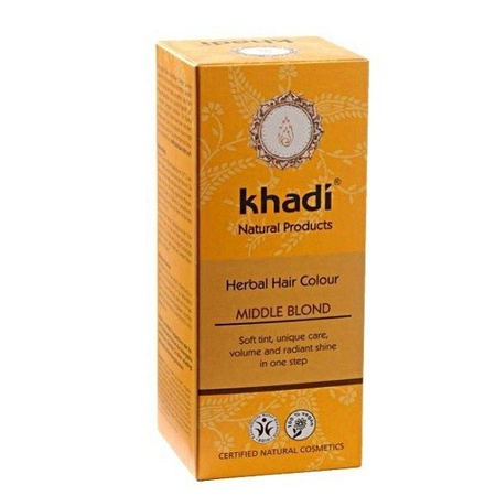 KHADI Indyjska ziołowa farba do włosów Średni Blond 100g