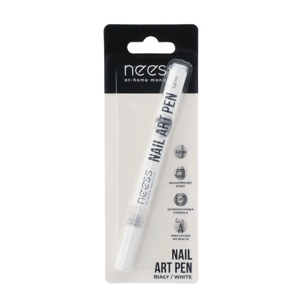 NESS Nail Art Pen pisak do zdobienia paznokci Biały 2450 3,8ml