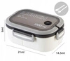 ECARLA Lunch Box śniadaniówka ze sztućcami 21x14,5x8cm Biały PJM44B