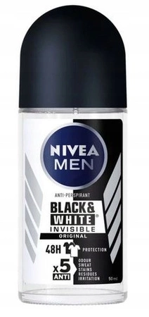 NIVEA Black & White Invisible antyperspirant w kulce Original 50ml