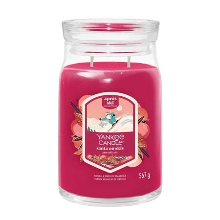 YANKEE CANDLE Signature Duża świeca w słoiku SANTA ON SKIS 567g