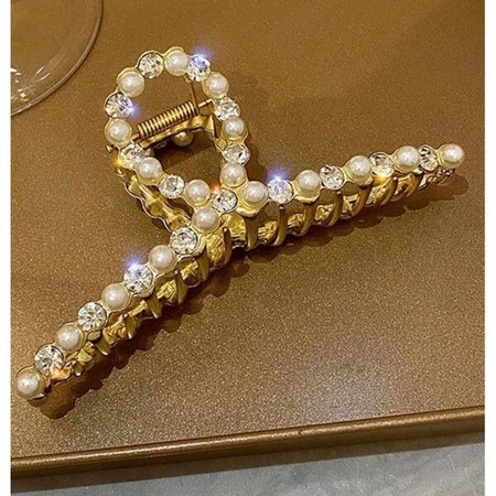 ECARLA spinka-klamra do włosów z perełkami XL 11,5cm SP313