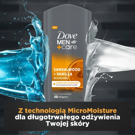 DOVE Men+Care żel pod prysznic Sandalwood + Vanilla 400ml