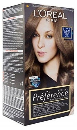 LOREAL Preference farba do włosów 7.1 Islande Popielaty blond