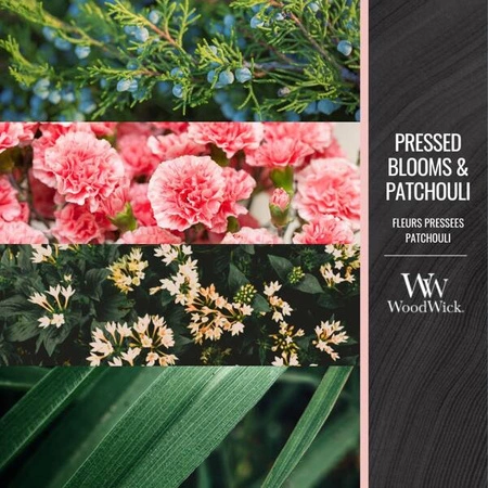 WOODWICK PlusWick duża świeca w słoiku PRESSED BLOOMS & PATCHOULI 609,5g