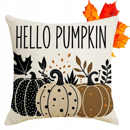 ECARLA Jesień poszewka na poduszkę 45x45 BOHO TRZY DYNIE POD241