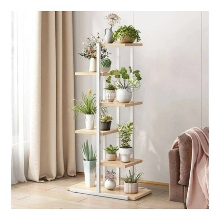 ECARLA kwietnik stojak na kwiaty 113x60x20 Biały SZ16B