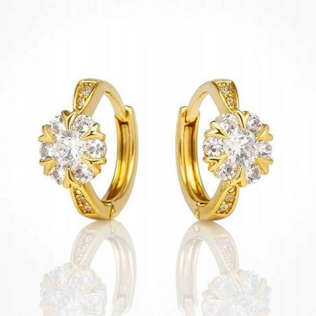 ECARLA kolczyki ze stali szlachetnej platerowanej 14k złotem KST3504