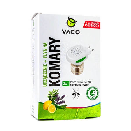 VACO Eco elektrofumigator + płyn na komary, meszki, muszki Citronella 45ml