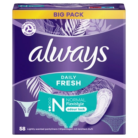 ALWAYS Dailies wkładki higieniczne Normal Flexistyle 58szt