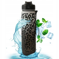 ECARLA Bidony bidon na wodę Panterka Ombre 1l Biały Czarny BD43WZ1