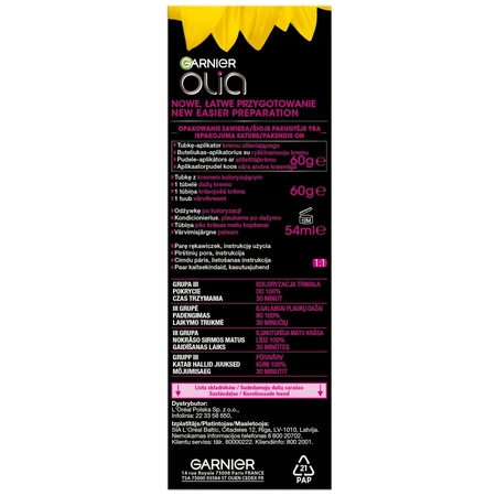 GARNIER Olia farba do włosów 8.0 Blond 174ml