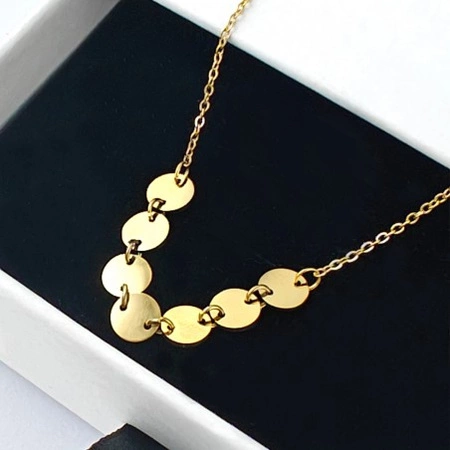 ECARLA naszyjnik ze stali szlachetnej pozłacanej NST1027