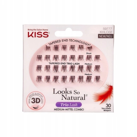 KISS Looks So Natural kępki sztucznych rzęs Trio Lash 3D