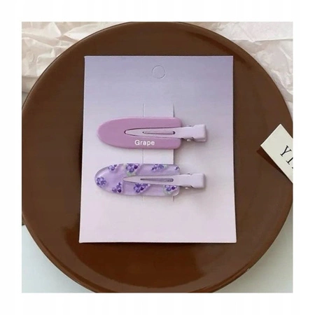 ECARLA zestaw spinek do włosów 2szt Grape Winogrona Fiolet SP394
