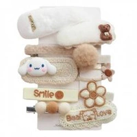 ECARLA spinki-wsuwki do włosów 10w1 puchate Beż SP283