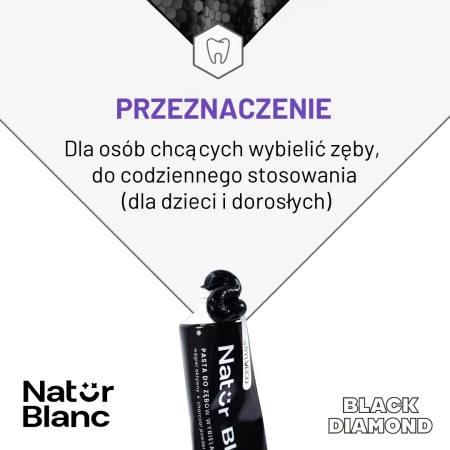SYLVECO Natur Blanc pasta do zębów wybielająca Black Diamond 100ml