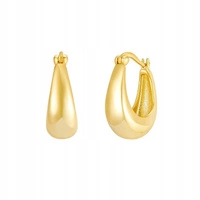 ECARLA kolczyki wiszące ze stali szlachetnej platerowanej złotem KST3122